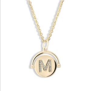 lulu dk Letterology Letter ‘M’ Spin Necklace 14k